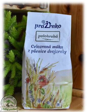 Celozrnná múka z pšenice dvojzrnky - polohrubá